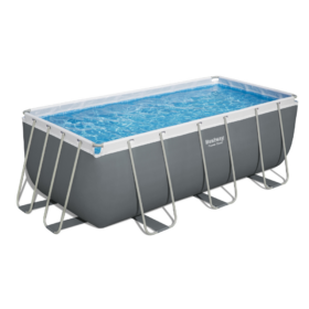 Bestway 4.12 x 2.01 x 1.22m Power Steel Frame Pool with 530gal Cartridge Filter Pump – 56458