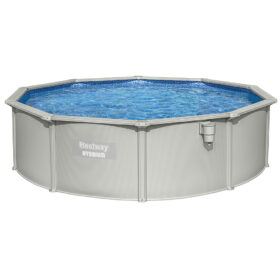 Bestway 4.6m x 1.2m Hydrium Round Steel Wall Pool with 1500gal Sand Filter Pump – 56385